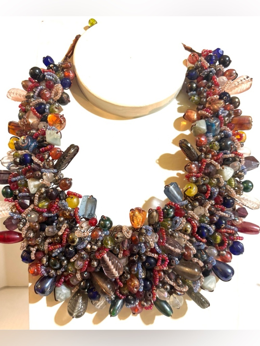 Multicolor Cluster Beaded Necklace - Women Jewelry